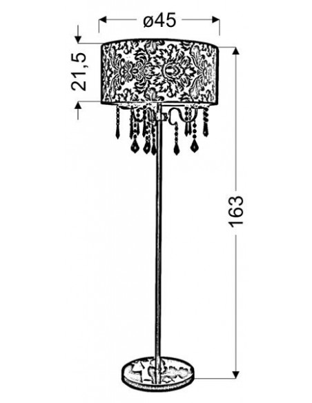 CANDELLUX ASTOR LAMPA PODŁOGOWA 3X40W E14 + ABAŻUR 77-30743 53-80465