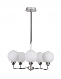 CANDELLUX Logos lampa wisząca satynowy 5x25w g9 klosz biały 35-05458