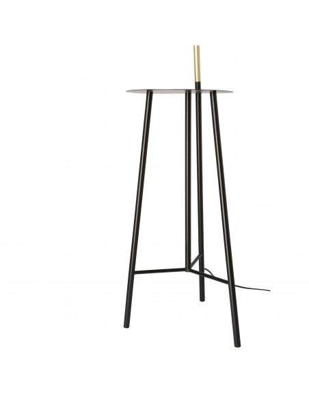 CANDELLUX PERRET LAMPA PODŁOGOWA CZARNY+ZŁOTY MATOWY 2X15W GU10 KLOSZ CZARNY 52-00019
