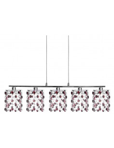 CANDELLUX CLASSIC ZWIS 5X40W G9 BURGUND 35-97029