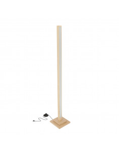 CANDELLUX ALSET LAMPA PODŁOGOWA DREWNO BUK + SREBRNY 1X8W LED 4000 51-06202