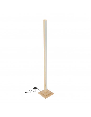CANDELLUX ALSET LAMPA PODŁOGOWA DREWNO BUK + SREBRNY 1X8W LED 4000 51-06202