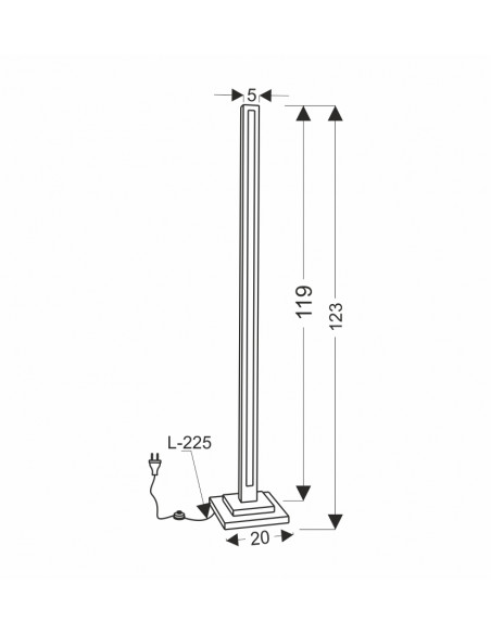CANDELLUX ALSET LAMPA PODŁOGOWA DREWNO BUK + SREBRNY 1X8W LED 4000 51-06202