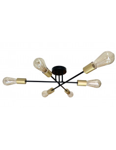 CANDELLUX Crespilo lampa sufitowa czarny 6x40w e27 36-01245