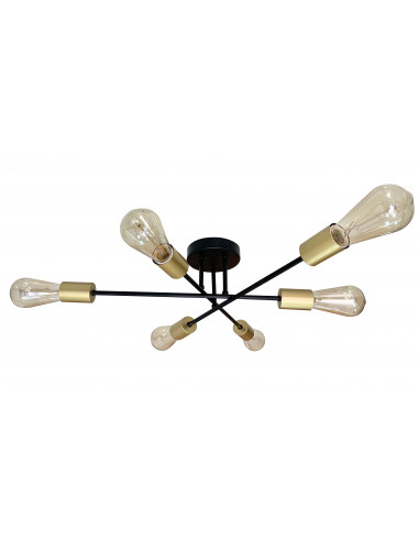 CANDELLUX Crespilo lampa sufitowa czarny 6x40w e27 36-01245