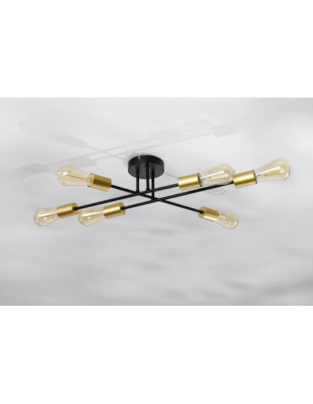 CANDELLUX Crespilo lampa sufitowa czarny 6x40w e27 36-01245