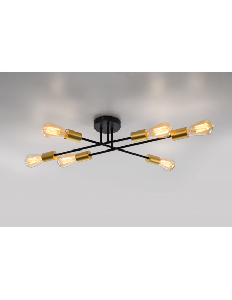 CANDELLUX Crespilo lampa sufitowa czarny 6x40w e27 36-01245