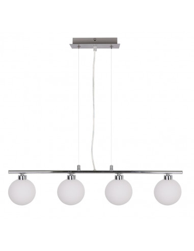 CANDELLUX Raisa lampa wisząca chromowy 4x40 g9 klosz biały 34-01399