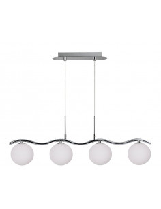 CANDELLUX Ramon lampa wisząca chromowy 4x40w g9 klosz biały 34-01412
