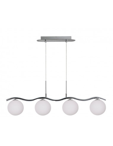 CANDELLUX Ramon lampa wisząca chromowy 4x40w g9 klosz biały 34-01412