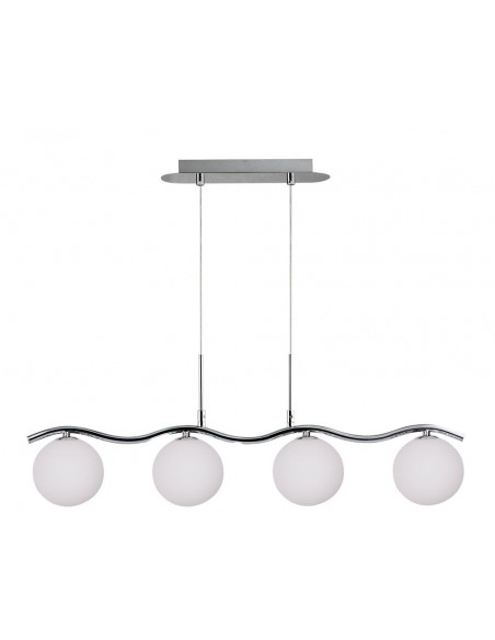 CANDELLUX Ramon lampa wisząca chromowy 4x40w g9 klosz biały 34-01412