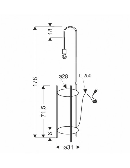 CANDELLUX WALK LAMPA PODŁOGOWA CZARNY+ZIELONY 1X40W E27 51-00033