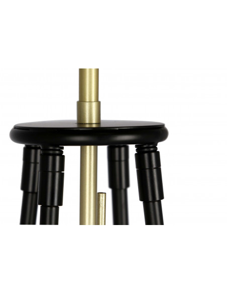 CANDELLUX TEGOLA LAMPA PODŁOGOWA CZARNY+ZŁOTY MATOWY 1X60W E27 ABAŻUR CZARNY 51-00071
