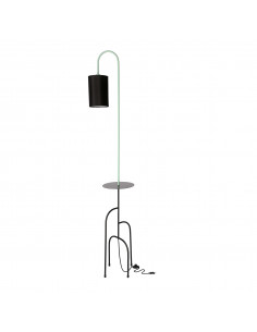 CANDELLUX RAVELLO LAMPA PODŁOGOWA CZARNY+ZIELONY 1X40W E14 ABAŻUR CZARNY 51-00064