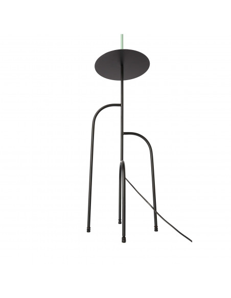 CANDELLUX RAVELLO LAMPA PODŁOGOWA CZARNY+ZIELONY 1X40W E14 ABAŻUR CZARNY 51-00064