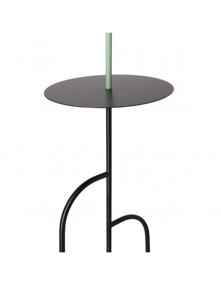 CANDELLUX RAVELLO LAMPA PODŁOGOWA CZARNY+ZIELONY 1X40W E14 ABAŻUR CZARNY 51-00064