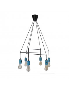 CANDELLUX VIDER LAMPA WISZĄCA CZARNY 6X40W E27 36-10513