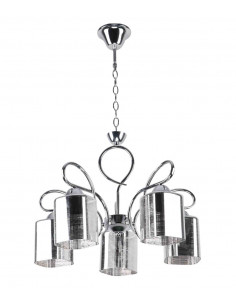 CANDELLUX ITALO LAMPA WISZĄCA CHROMOWY 5X40W E27 KLOSZ SREBRNY 35-00705