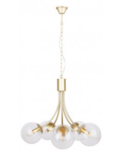 CANDELLUX Dani lampa wisząca mosiądz 5x40w e14 klosz bezbarwny 35-79275