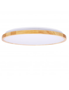 CANDELLUX LAMPA SUFITOWA GANDAVA PLAFON 36W LED BIAŁO DREWNIANY 4000K 14-75260