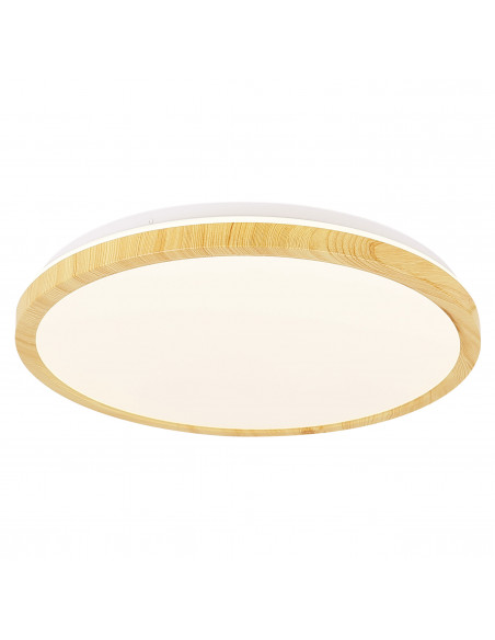 CANDELLUX LAMPA SUFITOWA GANDAVA PLAFON 36W LED BIAŁO DREWNIANY 4000K 14-75260