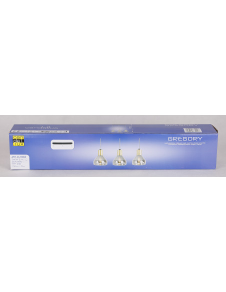 CANDELLUX LAMPA WISZĄCA GREGORY CZARNY BRĄZ 3X40W E14 KLOSZ DYMIONY 33-79008