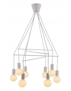 CANDELLUX ALTO LAMPA WISZĄCA 8X40W E27 BIAŁY MATOWY 38-70944