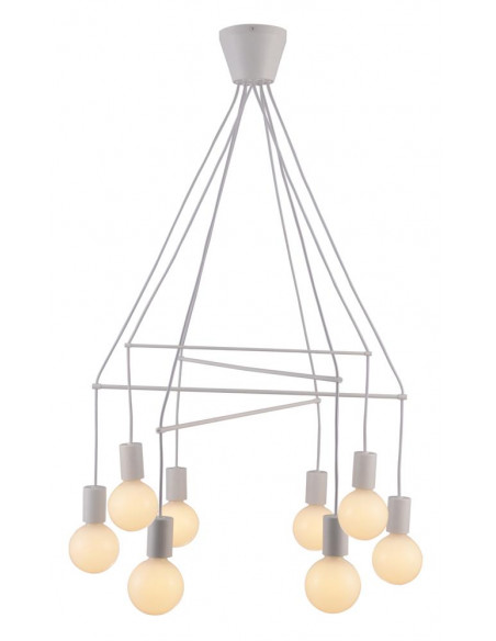 CANDELLUX ALTO LAMPA WISZĄCA 8X40W E27 BIAŁY MATOWY 38-70944