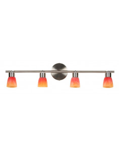 CANDELLUX LAMPA DROPS LISTWA 4x40W G9 NIKIEL MAT RAINBOW 94-07394