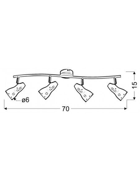 CANDELLUX LAMPA FIORD LISTWA 4X40W E14 BIAŁY 94-54548