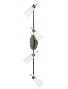 CANDELLUX LAMPA KROTON LISTWA 4X40W G9 NIKIEL MAT/BIAŁY 94-85644