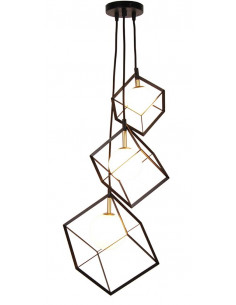 CANDELLUX LAMPA WISZACA WEERT 3 CZARNY ZŁOTY 120x20x28 50103047