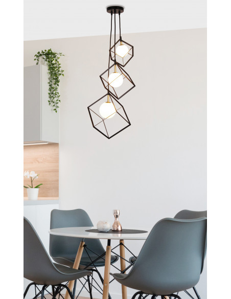 CANDELLUX LAMPA WISZACA WEERT 3 CZARNY ZŁOTY 120x20x28 50103047