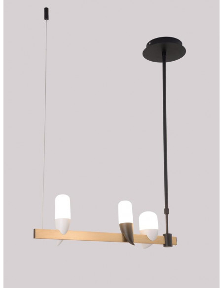 CANDELLUX LAMPA WISZĄCA SAKAI 3 CZARNY ZŁOTY 50233077