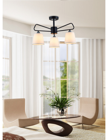 CANDELLUX LAMPA WISZĄCA MORLEY 3 CZARNY 50203091