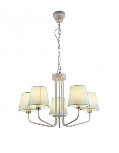 CANDELLUX LAMPA WISZĄCA YORK 5 BIAŁY NIEBIESKI 50205093