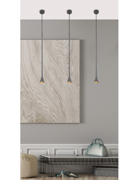 CANDELLUX LAMPA WISZĄCA TUCSON 1 SZARY 50101245