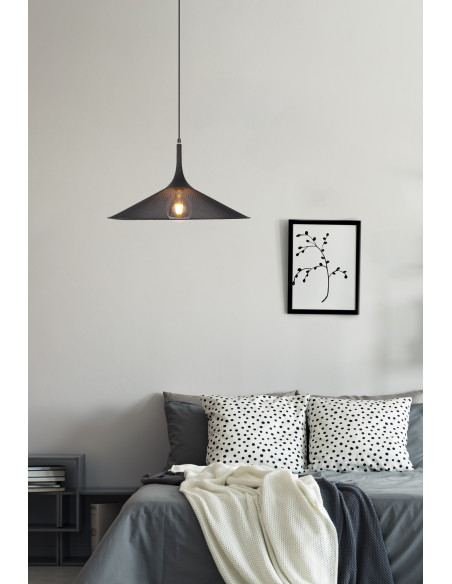 CANDELLUX LAMPA WISZACA KIRUNA L 1 CZARNY 110x50x50 50101203