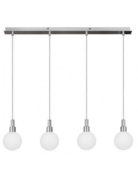 CANDELLUX Maldus lampa wisząca chromowy 4x40w g9 klosz biały 34-01474