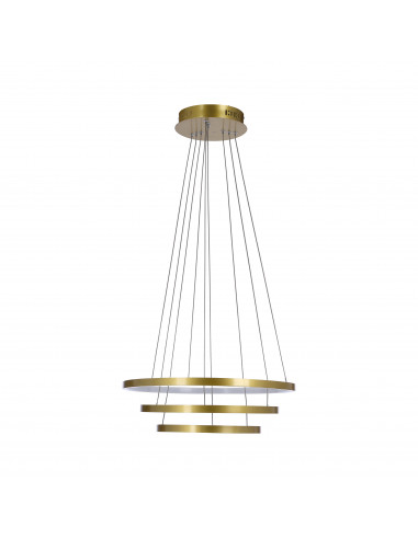 CANDELLUX LUNE LAMPA WISZĄCA 50+40+30 ZŁOTY 60W LED 4000K 33-76397