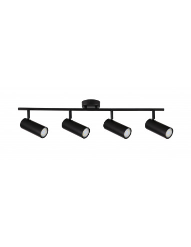 CANDELLUX Colly lampa sufitowa czarny 4x15w gu10 klosz czarny 94-01641