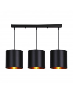 CANDELLUX Candida lampa wisząca czarny 3x40w e27 abażur czarny 33-00736