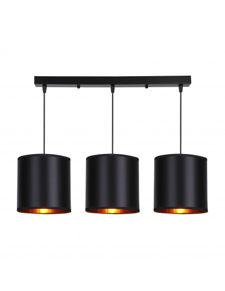 CANDELLUX Candida lampa wisząca czarny 3x40w e27 abażur czarny 33-00736