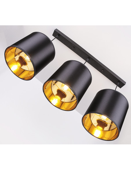 CANDELLUX Candida lampa wisząca czarny 3x40w e27 abażur czarny 33-00736