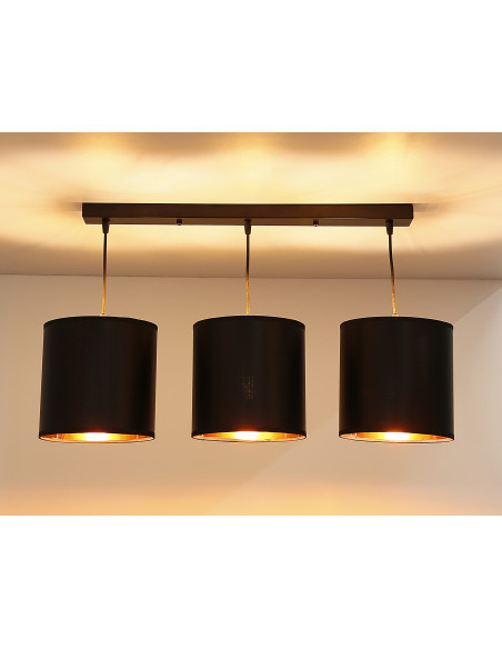 CANDELLUX Candida lampa wisząca czarny 3x40w e27 abażur czarny 33-00736