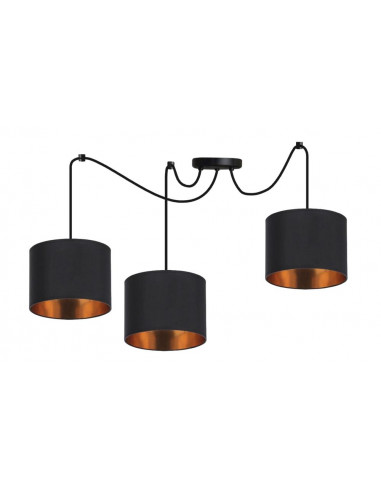 CANDELLUX Candida p lampa wisząca czarny 3x40w e27 abażur czarny 33-00859