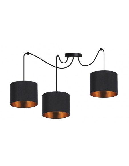 CANDELLUX Candida p lampa wisząca czarny 3x40w e27 abażur czarny 33-00859