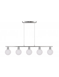 CANDELLUX Oden lampa wisząca chromowy 5x40w g9 klosz biały 35-03270