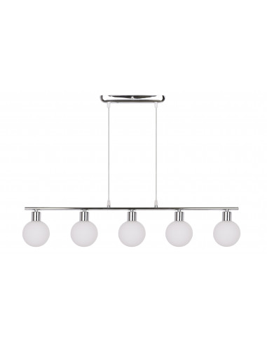 CANDELLUX Oden lampa wisząca chromowy 5x40w g9 klosz biały 35-03270
