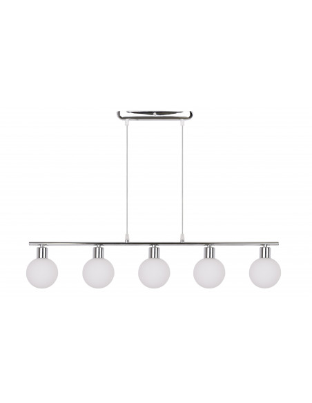 CANDELLUX Oden lampa wisząca chromowy 5x40w g9 klosz biały 35-03270